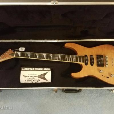 Lot-F7 SL1 Soloist HSS Jackson Flame Maple Top Left Hand Guitar W/ Case