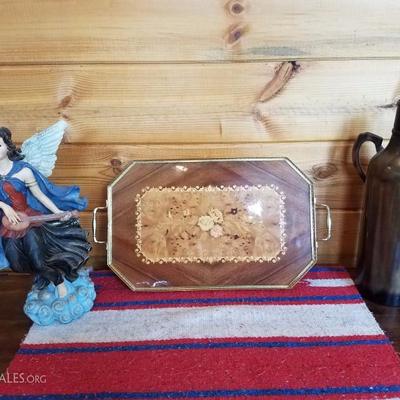 Lot-E7 5 Pc Mixed Lot Swan/Platter/Duck/Angel/Jug 