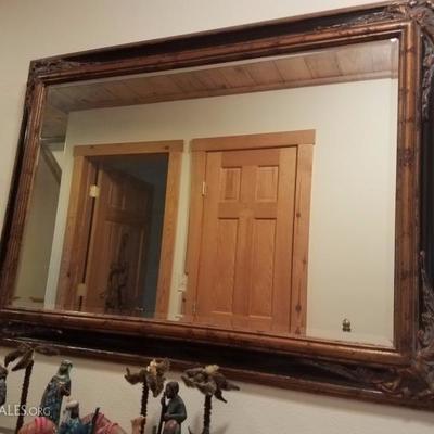 Lot-C7 Vintage Beveled Gilt Mirror 44x32