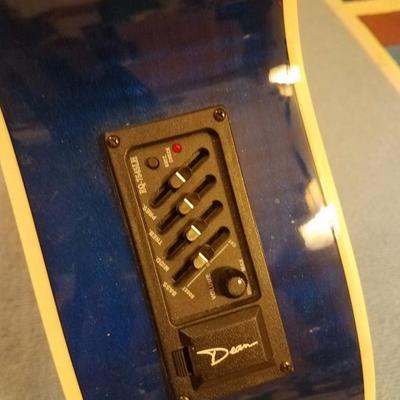 Lot-F10 Left Hand Blue Dean Acoustic Guitar w/ Case