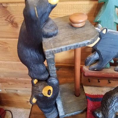 Lot-E1 7 Pc Mixed Bear DÃ©cor Assorted Forest Items