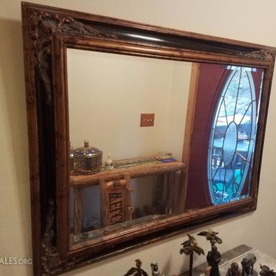 Lot-C7 Vintage Beveled Gilt Mirror 44x32