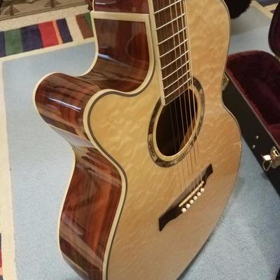Lot-F12 Schecter Acoustic Left Handed Guitar W/ Case