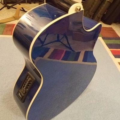Lot-F10 Left Hand Blue Dean Acoustic Guitar w/ Case