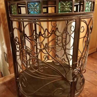 Lot-D5 Round Twisted Metal Wine Vineyard Bar