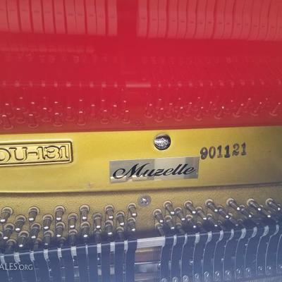 Lot-B31 Light up Rock 'n Roll Mozelle's Stained Glass Player Piano w/ Rolls