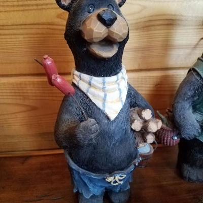Lot-E5 Forest Creature Bear & Moose Lot Mixed DÃ©cor 6 Pc Collection