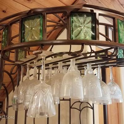 Lot-D5 Round Twisted Metal Wine Vineyard Bar