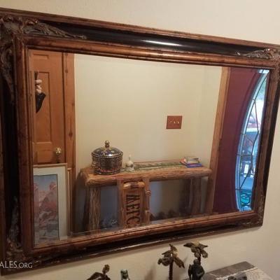 Lot-C7 Vintage Beveled Gilt Mirror 44x32
