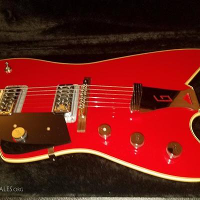 Lot-F6 Custom Left Hand Gretsch 6 String Guitar Red W/ Case Signed "Billy Bo"