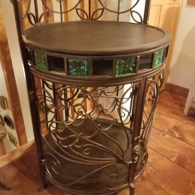 Lot-D5 Round Twisted Metal Wine Vineyard Bar