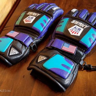 Lot-C44 Men's XL Swanty Purple Blue & Black Ski Gloves