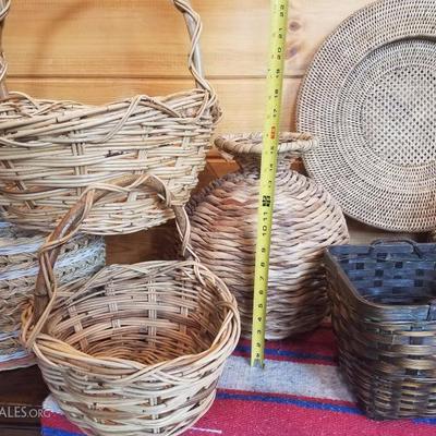 Lot-C19 Various Wicker Weaved Baskets 9+ Collection Mixed Lot