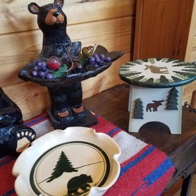 Lot-E1 7 Pc Mixed Bear DÃ©cor Assorted Forest Items