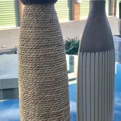 2 PC decor candle holder / vase
