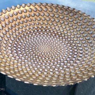 Large round gold bowl 