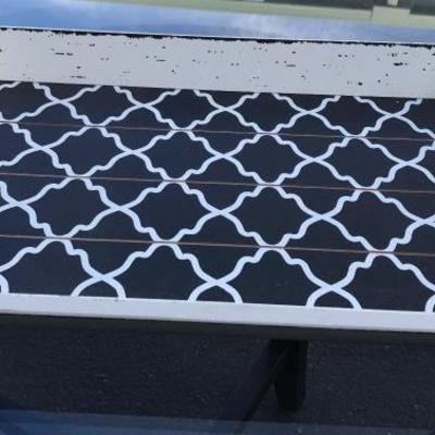 Modern black and white wood tray