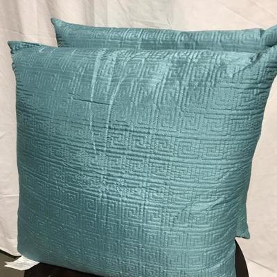 2 teal pillows 