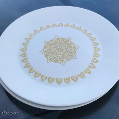 2 modern dinner or serving plates with 8 appetizer plates 