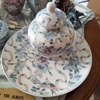 Ethan Allen ceramic Platter & pitcher