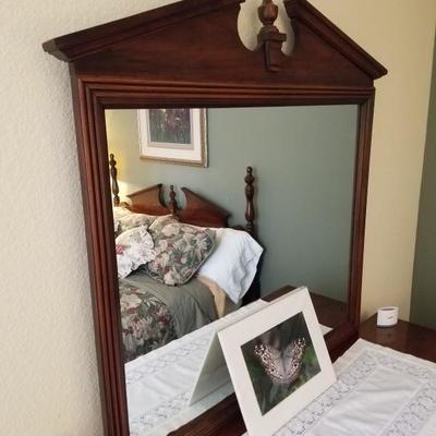Beautiful Wood Dresser W/ Mirror