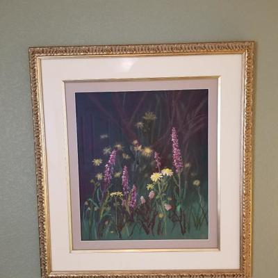 Purple Fox Tail Framed Print