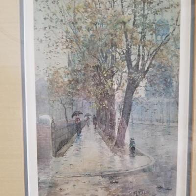 Paul Sawyier Framed Wapping St Print Numbered