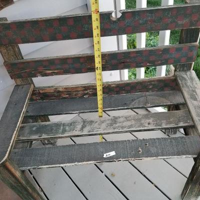Decorative Small Rustic Wooden Bench