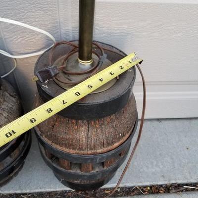 Lot of 3 VIntage Barrel Lamp Lights