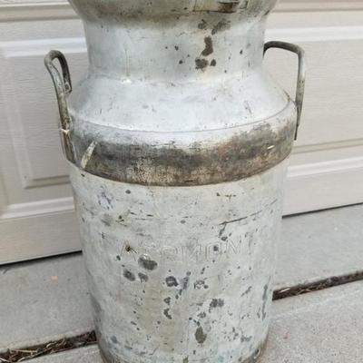 Vintage Aluminum Metal Milk Can