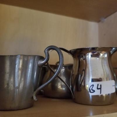 Small Lot of Assorted Silverplate Creamer Milk Pitchers