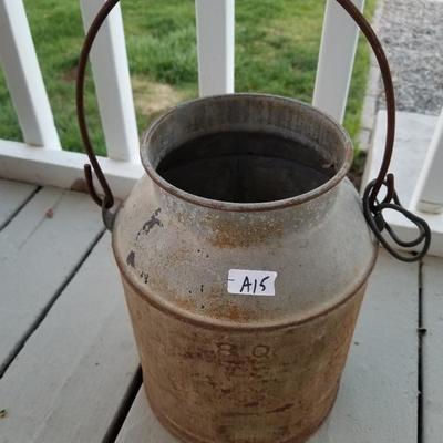 Vintage Decorative Metal Can W/ Handle