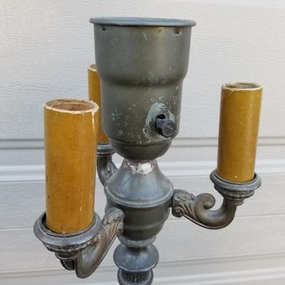 Antique Triple Torche Standing Floor Lamp