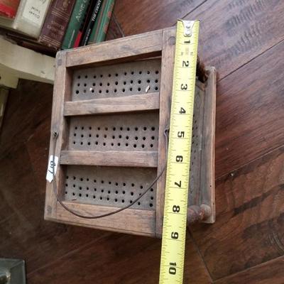 Antique Wood & Metal Bed Warmer Box