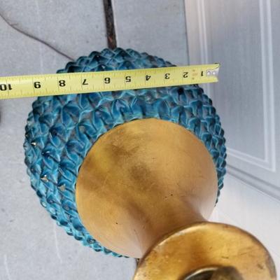 Giant Blue Pineapple Regency Style Lamp
