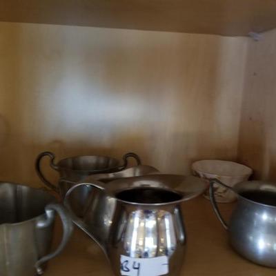 Small Lot of Assorted Silverplate Creamer Milk Pitchers