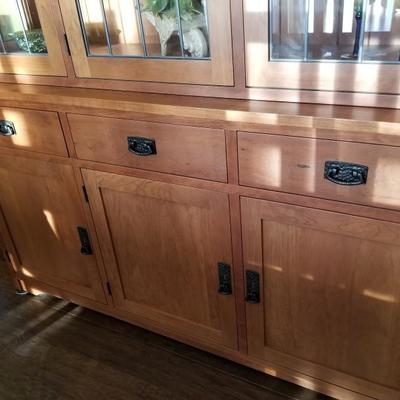 Beautiful Wood & Glass China Hutch