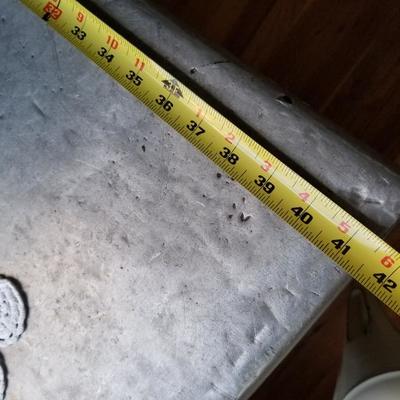 Distressed Metal Top Table