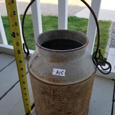 Vintage Decorative Metal Can W/ Handle