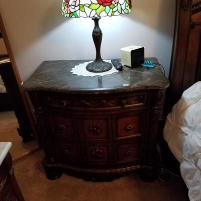 Beautiful Marble Top Side Bedroom Night Stand