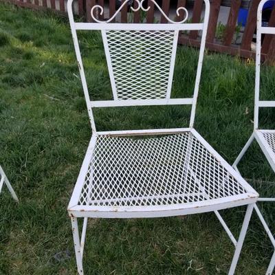 Vintage Metal Patio Dining Chair #1 of 4