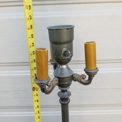 Antique Triple Torche Standing Floor Lamp