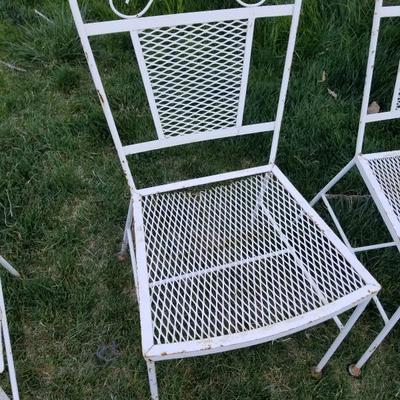 Vintage Metal Patio Dining Chair #1 of 4
