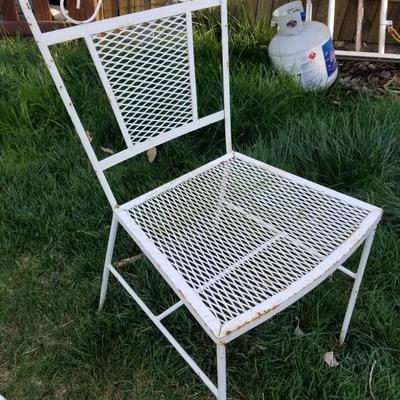 Vintage Metal Patio Dining Chair #2 of 4