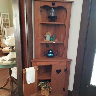 Wooden Corner Shelving 