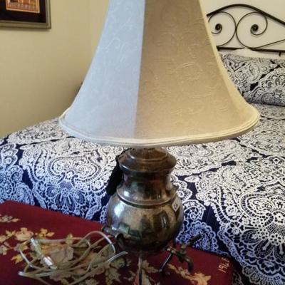 Vintage Silver Coffee Urn Lamp Light