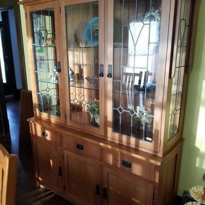 Beautiful Wood & Glass China Hutch