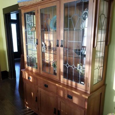 Beautiful Wood & Glass China Hutch