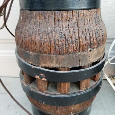Lot of 3 VIntage Barrel Lamp Lights