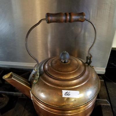 Vintage Decorative Copper Tea Kettle